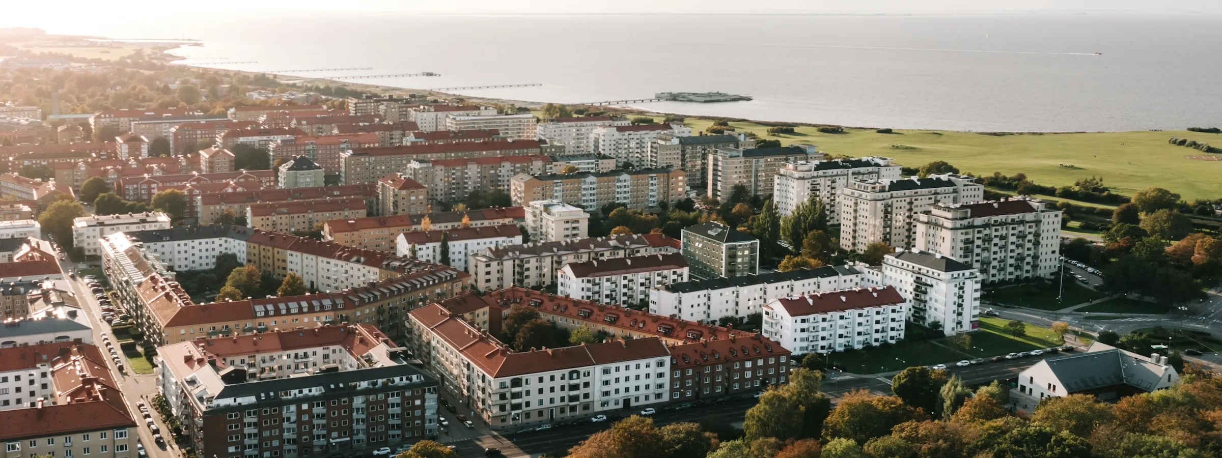 Flygfoto över Malmö