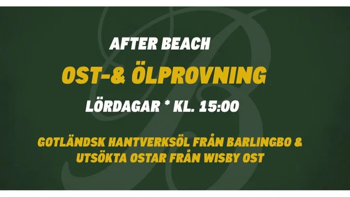 After Beach ost- och ölprovning – Visby