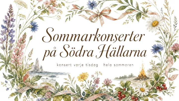 Sommarkonserter på Södra Hällarna – hav, öppen eld & solnedgång – Visby