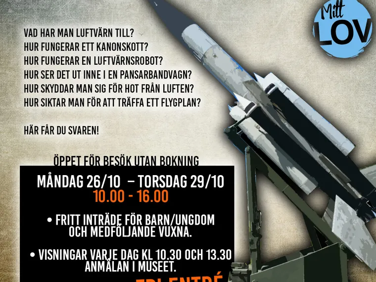 Höstlov på  Luftvärnsmuséet – Norrtälje