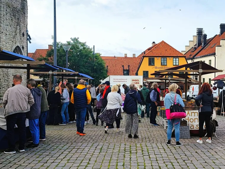 Marknad på Stora torget – Visby