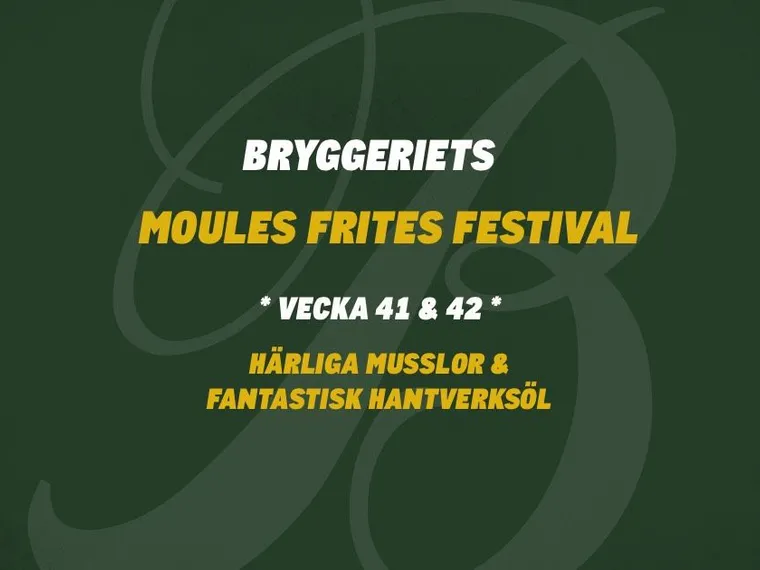 Moules Frites Festival på Bryggeriet Mat & Malt – Visby