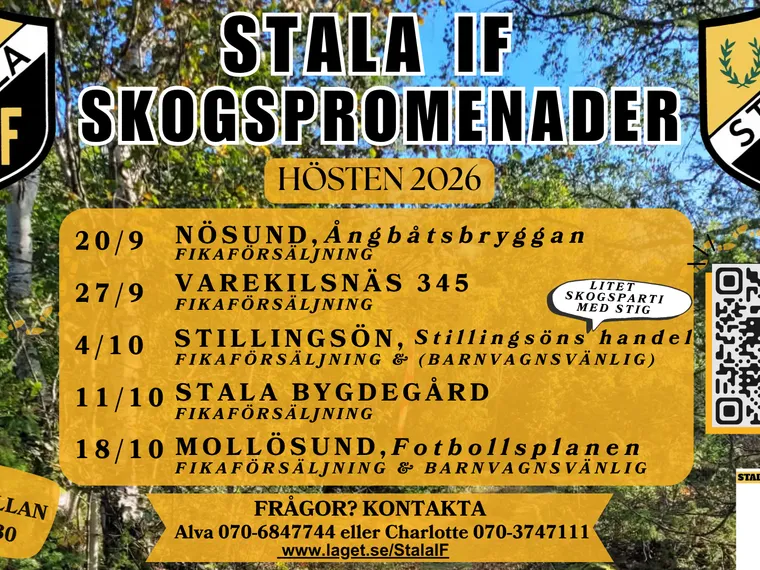 Skogspromenader Stala IF Supporterklubb - Hösten 2026 