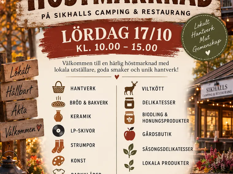 Höstmarknad på Sikhalls Camping & Restaurang 