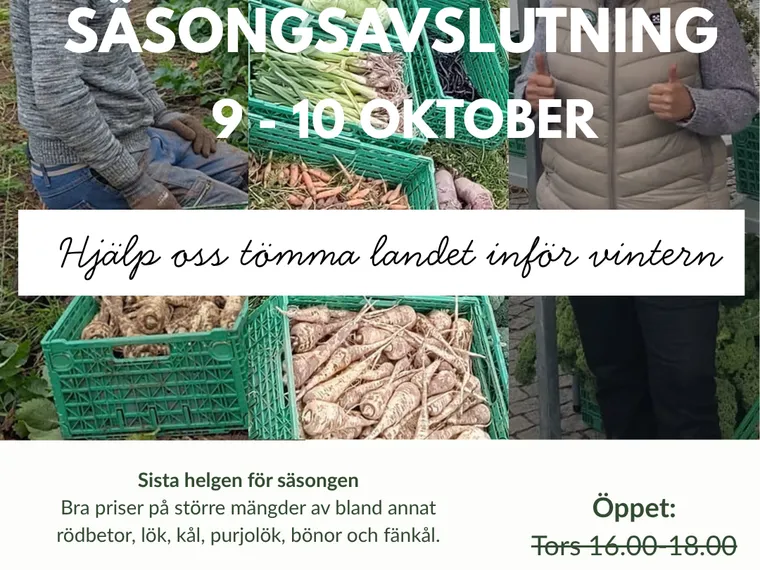 Säsongsavslutning Färeds Gårdsbutik 