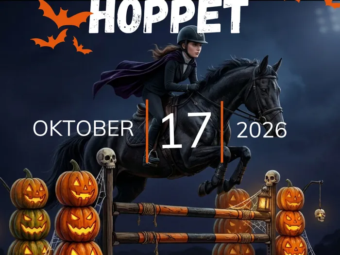 Halloweenhoppet 2026 på LYRF lördagen den 17 oktober