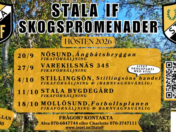Skogspromenader Stala IF Supporterklubb - Hösten 2026 