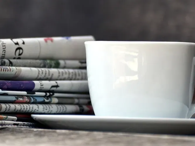 Tidningskafé på biblioteket