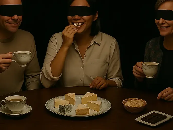 Blind Dining: ost, choklad, kakor & te på Franska Tesalongen